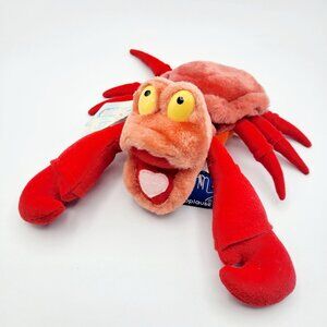 Disney Little Mermaid Sebastian Small Stuffed Animal Crab Plush Tags Applause 8"